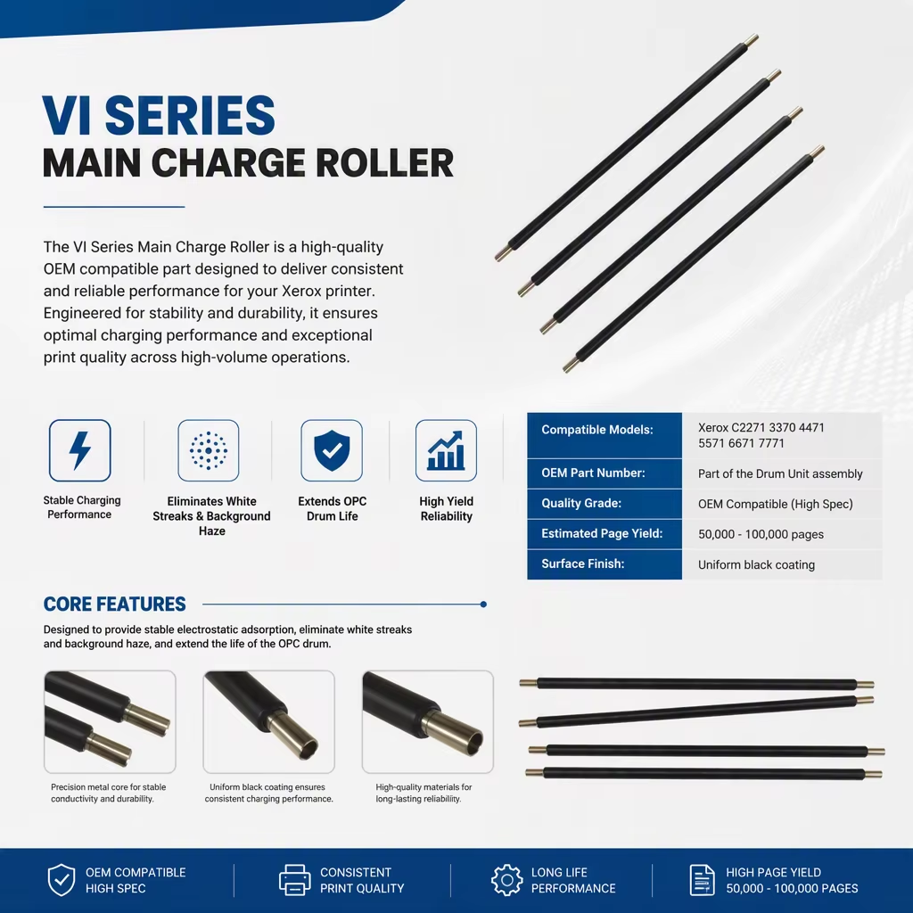 Xerox VI Series Main Charge Roller Xerox VI Series Main Charge Roller